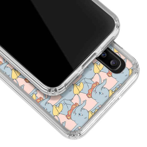 Disney Dumbo Face Pattern Galaxy A30 Clear Case