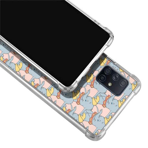 Disney Dumbo Face Pattern Galaxy A71 5G Clear Case