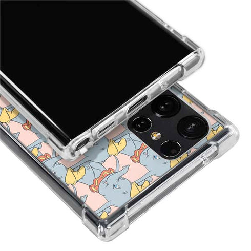Disney Dumbo Face Pattern Galaxy S22 Ultra Clear Case