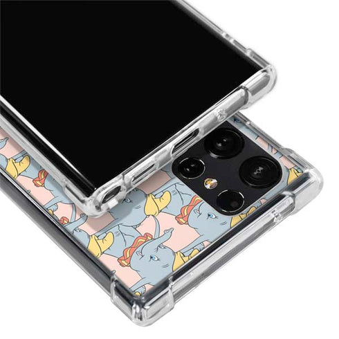 Disney Dumbo Face Pattern Galaxy S24 Ultra Clear Case
