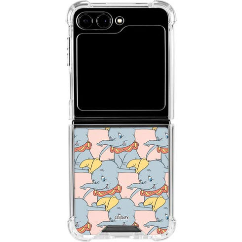 Disney Dumbo Face Pattern Galaxy Z Flip5 5G Clear Case