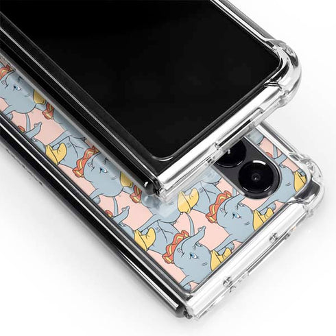 Disney Dumbo Face Pattern Galaxy Z Fold4 5G Clear Case
