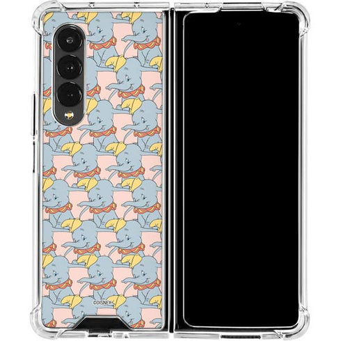 Disney Dumbo Face Pattern Galaxy Z Fold4 5G Clear Case
