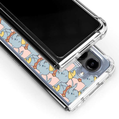Disney Dumbo Face Pattern Galaxy Z Fold5 5G Clear Case