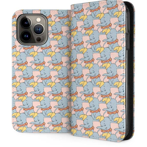 Disney Dumbo Face Pattern iPhone 13 Pro Max Folio Case