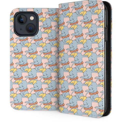 Disney Dumbo Face Pattern iPhone 14 Plus Folio Case