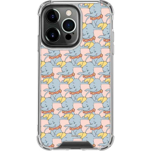 Disney Dumbo Face Pattern iPhone 14 Pro Clear Case