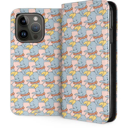 Disney Dumbo Face Pattern iPhone 14 Pro Folio Case