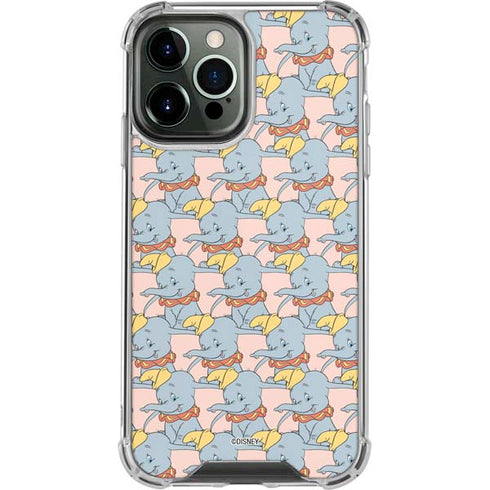 Disney Dumbo Face Pattern iPhone 14 Pro Max Clear Case