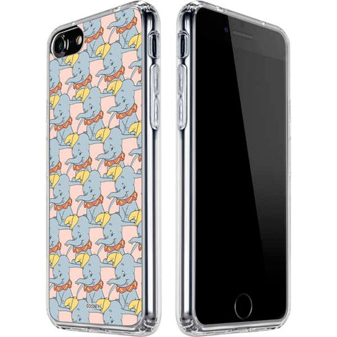 Disney Dumbo Face Pattern iPhone SE (2nd & 3rd Gen) Clear Case