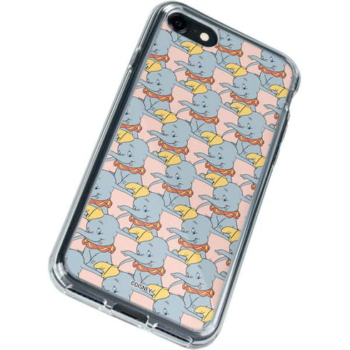Disney Dumbo Face Pattern iPhone SE (2nd & 3rd Gen) Clear Case