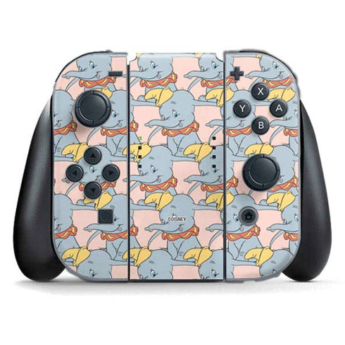 Disney Dumbo Face Pattern Nintendo Switch (2017-2021) Joy-Con Controller Skin