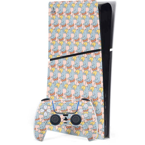 Disney Dumbo Face Pattern PS5 Slim Digital Edition Bundle Skin