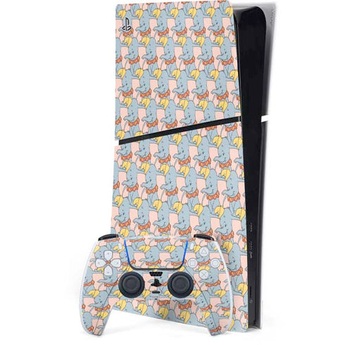Disney Dumbo Face Pattern PS5 Slim Digital Edition Console Skin