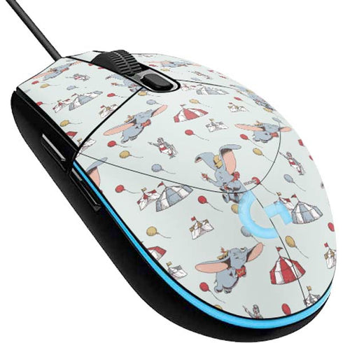 Disney Dumbo Vintage Pattern G203 Prodigy RGB Wired Gaming Mouse Skin