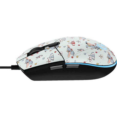 Disney Dumbo Vintage Pattern G203 Prodigy RGB Wired Gaming Mouse Skin