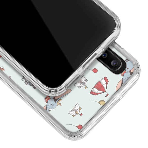 Disney Dumbo Vintage Pattern Galaxy A20 Clear Case