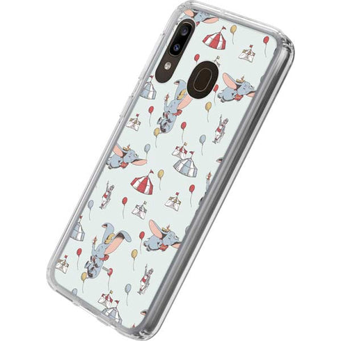 Disney Dumbo Vintage Pattern Galaxy A20 Clear Case