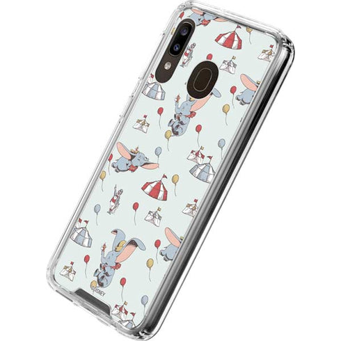 Disney Dumbo Vintage Pattern Galaxy A30 Clear Case