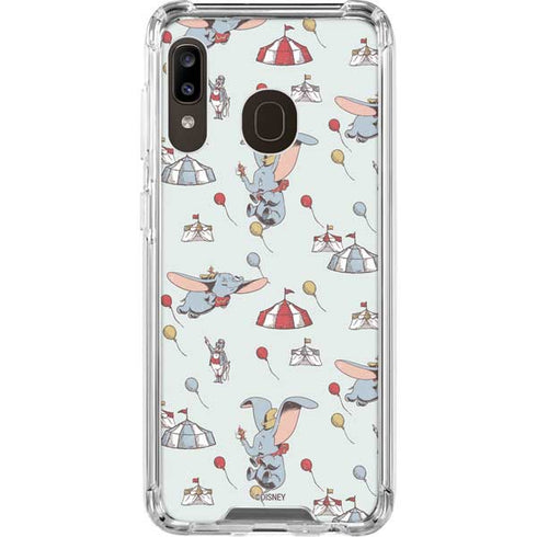 Disney Dumbo Vintage Pattern Galaxy A30 Clear Case