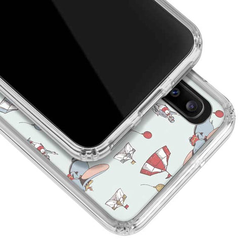Disney Dumbo Vintage Pattern Galaxy A30 Clear Case