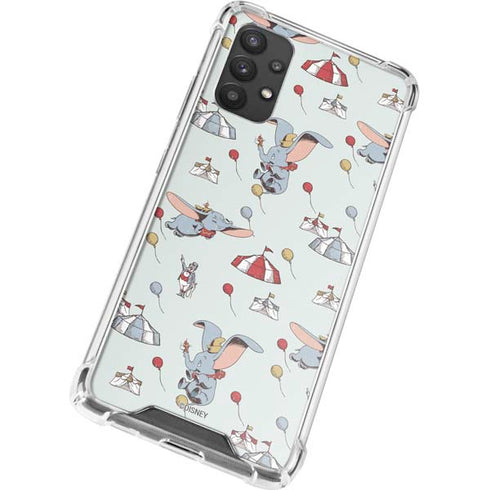Disney Dumbo Vintage Pattern Galaxy A32 5G Clear Case