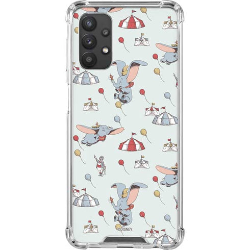 Disney Dumbo Vintage Pattern Galaxy A32 5G Clear Case