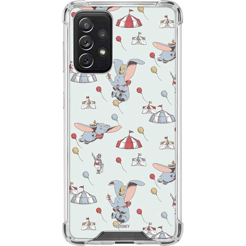 Disney Dumbo Vintage Pattern Galaxy A72 5G Clear Case