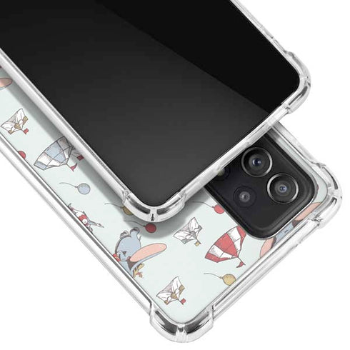 Disney Dumbo Vintage Pattern Galaxy A72 5G Clear Case