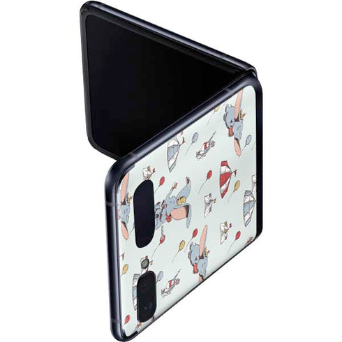 Disney Dumbo Vintage Pattern Galaxy Z Flip Skin