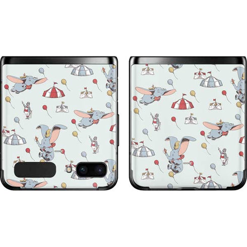 Disney Dumbo Vintage Pattern Galaxy Z Flip Skin