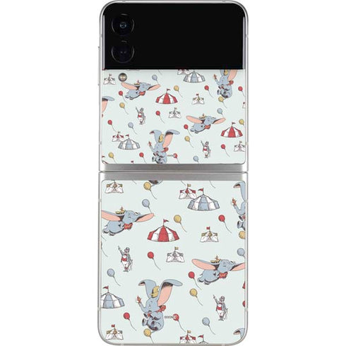 Disney Dumbo Vintage Pattern Galaxy Z Flip3 5G Skin