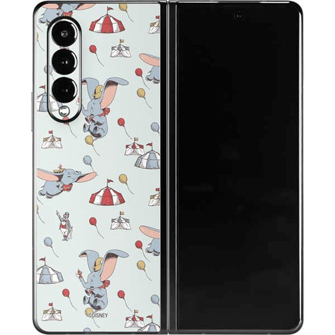 Disney Dumbo Vintage Pattern Galaxy Z Fold3 5G Skin