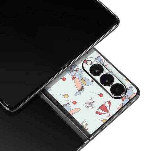 Disney Dumbo Vintage Pattern Galaxy Z Fold3 5G Skin