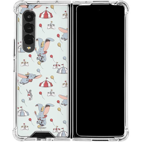 Disney Dumbo Vintage Pattern Galaxy Z Fold4 5G Clear Case