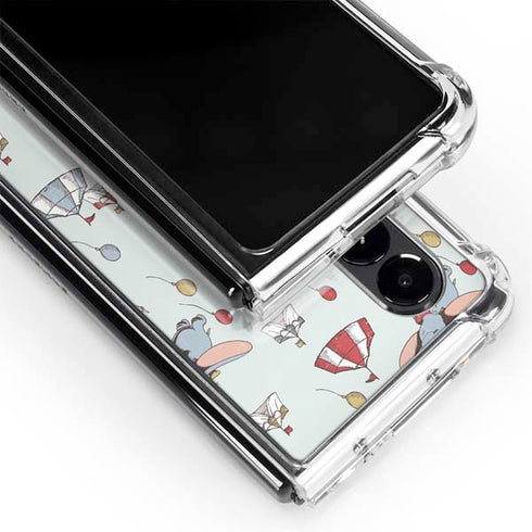 Disney Dumbo Vintage Pattern Galaxy Z Fold4 5G Clear Case