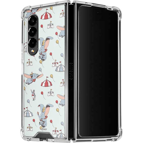 Disney Dumbo Vintage Pattern Galaxy Z Fold4 5G Clear Case
