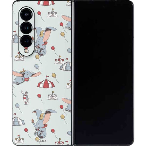 Disney Dumbo Vintage Pattern Galaxy Z Fold4 5G Skin
