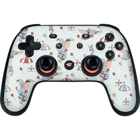 Disney Dumbo Vintage Pattern Google Stadia Controller Skin
