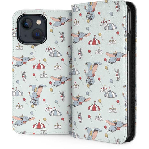 Disney Dumbo Vintage Pattern iPhone 14 Plus Folio Case