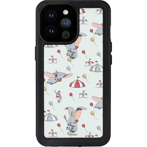 Disney Dumbo Vintage Pattern iPhone 14 Pro Max Waterproof Case