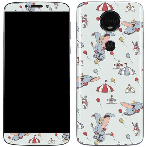 Disney Dumbo Vintage Pattern Moto E5 Plus Skin
