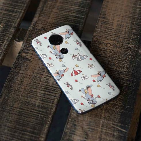 Disney Dumbo Vintage Pattern Moto E5 Plus Skin