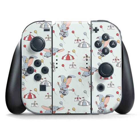 Disney Dumbo Vintage Pattern Nintendo Switch (2017-2021) Joy-Con Controller Skin