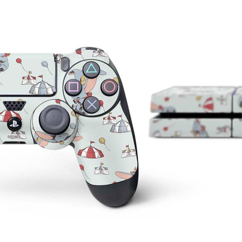 Disney Dumbo Vintage Pattern PS4 Console and Controller Bundle Skin