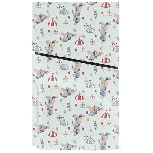 Disney Dumbo Vintage Pattern PS5 Slim Disk Console Skin
