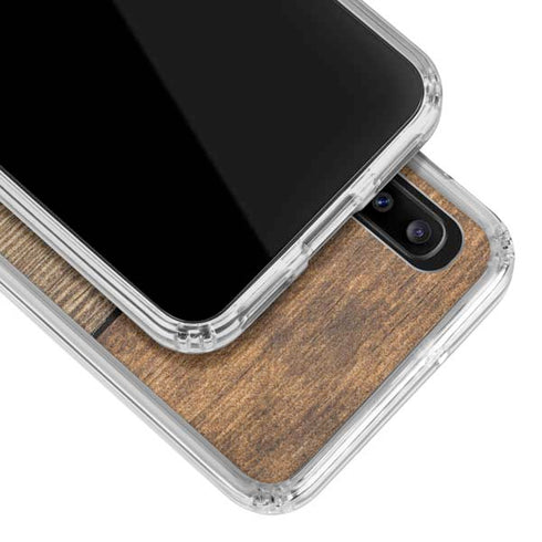 Early American Wood Planks Galaxy A20 Clear Case
