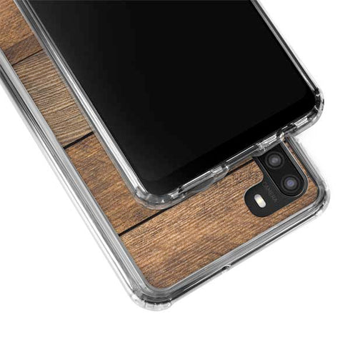 Early American Wood Planks Galaxy A21 Clear Case