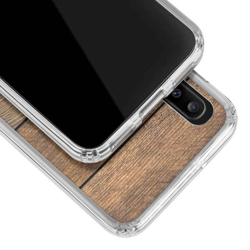Early American Wood Planks Galaxy A30 Clear Case