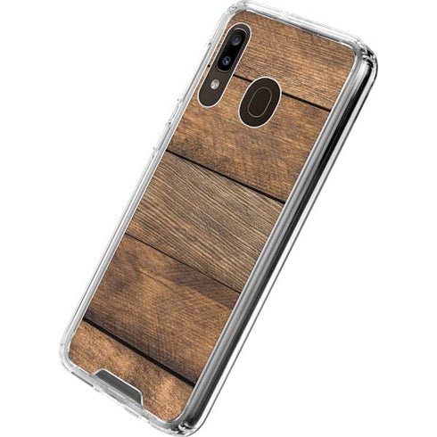 Early American Wood Planks Galaxy A30 Clear Case
